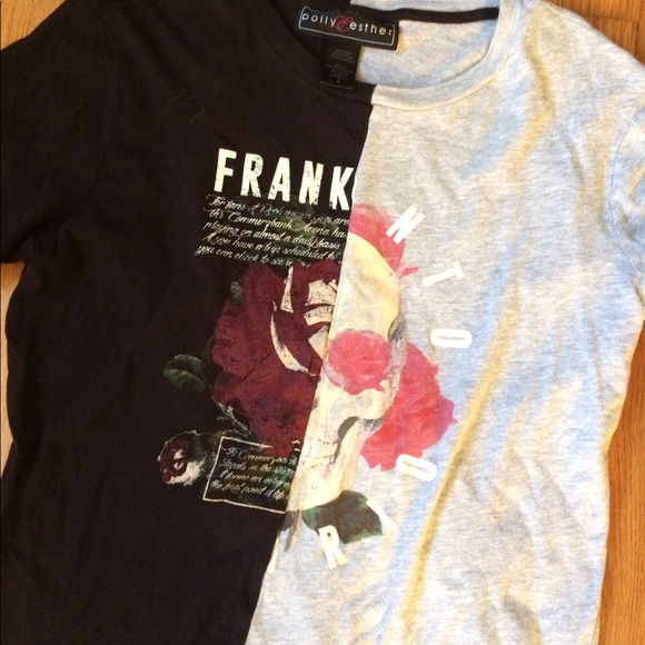 Graphic band tee vintage look contrast skull - Picture 2 of 4